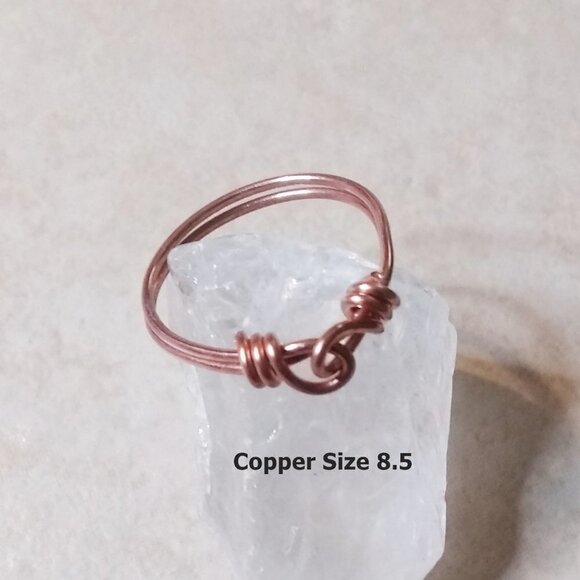 Hand Crafted Jewelry - Handmade! Simple & Minimalist Copper Wire Wrapped Ring - Sz 8.5!